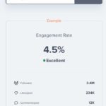 Gambar cara menggunakan engagement rate calculator